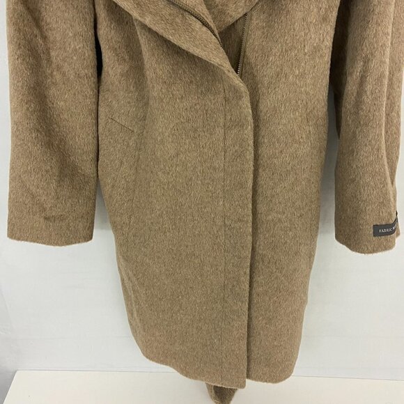 Cole Haan Women's Tie-Waist Wool & Alpaca Blend Wrap Coat Sz 12 Maple Sugar NWOT - Picture 11 of 15